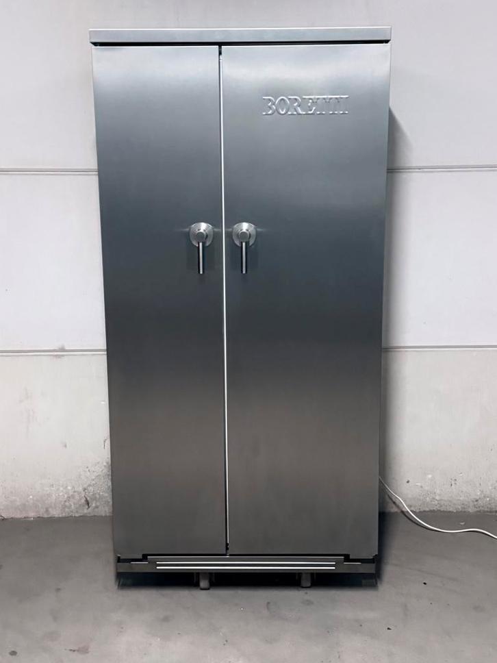 Rvs Koelkast Boretti 90 cm, Witgoed en Apparatuur, Koelkasten en IJskasten, Zo goed als nieuw, Met aparte vriezer, 150 tot 200 liter