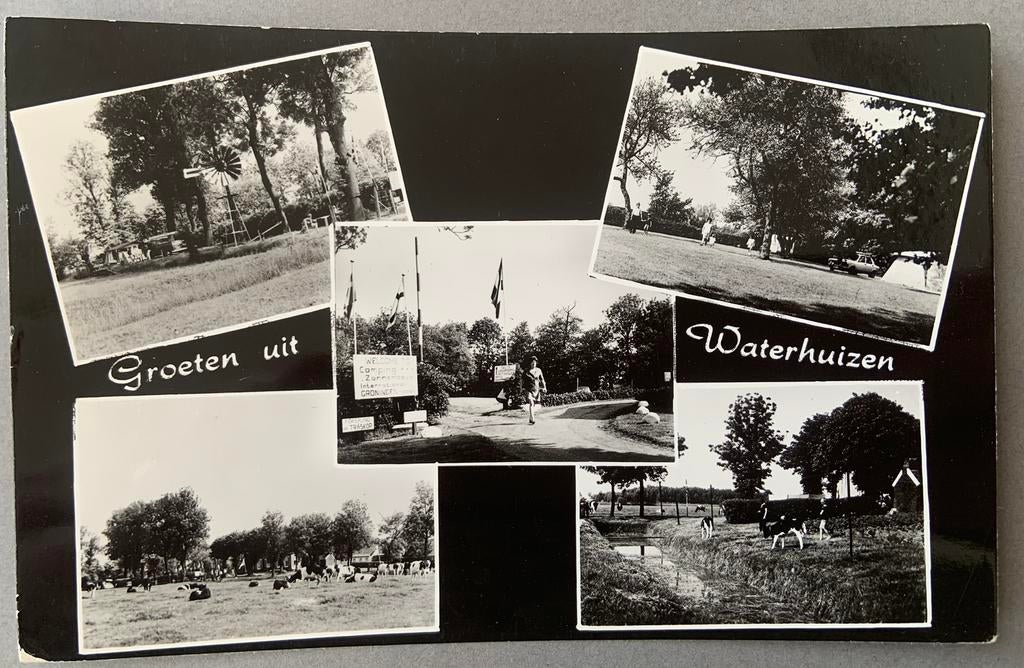 Int. Camping Zonnehoeve, Groeten uit Waterhuizen, Ophalen of Verzenden, 1960 tot 1980, Ongelopen, Groningen