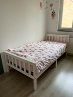 Eenpersoonsbed wit hout 90x200 incl lattenbodem, Ophalen, 85 tot 100 cm, Zo goed als nieuw, Lattenbodem
