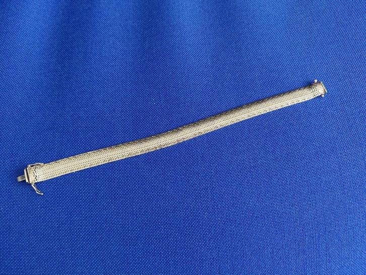 Massief gouden armband, lengte 19,5 cm, 14 krt gemerkt., Sieraden, Tassen en Uiterlijk, Armbanden, Gebruikt, Goud, Goud, Verzenden