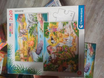 2x 20 stukjes dieren puzzel clementoni beschikbaar voor biedingen