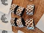 6 servetringen met  zebra print, Ophalen of Verzenden, Zo goed als nieuw, Glas of Kopje