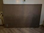 Hoofdbord Boxspring - Suède - 200cm, Huis en Inrichting, Slaapkamer | Bedden, Ophalen, Bruin, Tweepersoons, Zo goed als nieuw