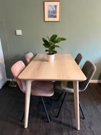 Vier Lucca stoelen van Kwantum - Grijs & Roze Velvet, Huis en Inrichting, Stoelen, Ophalen, Overige kleuren, Zo goed als nieuw