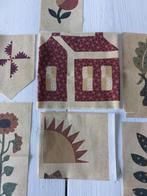 Prachtige scraps van RJR Fashion Fabrics - blad/bloem/huis, Ophalen of Verzenden, Nieuw, Overige kleuren, Katoen