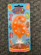 Verjaardagskaars 6 jaar, Ophalen of Verzenden, Nieuw