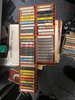 Cassette bandjes met houder oranje vintage, Ophalen of Verzenden, Zo goed als nieuw