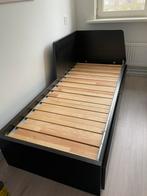 IKEA bed uitschuifbaar Type Flekke, Huis en Inrichting, Slaapkamer | Bedden, 80 cm, Gebruikt, Hout, Zwart