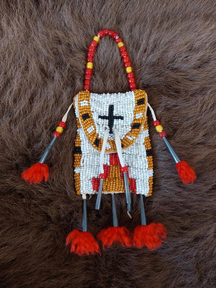 Native American buckskin buideltje., Verzamelen, Overige Verzamelen, Ophalen of Verzenden