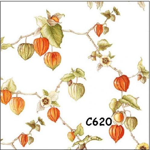 Servetten decoupage/bullet journal – lampionplant C620, Hobby en Vrije tijd, Knutselen, Nieuw, Materiaal, Verzenden