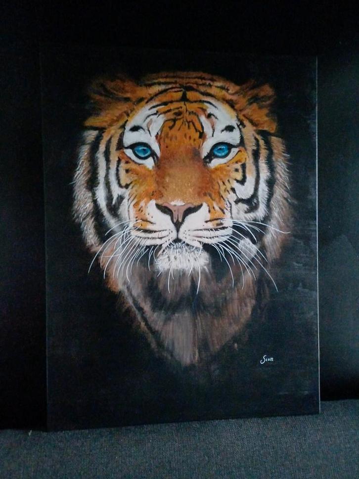 Origineel Schilderij - 89x59 cm, Antiek en Kunst, Kunst | Schilderijen | Klassiek, Ophalen