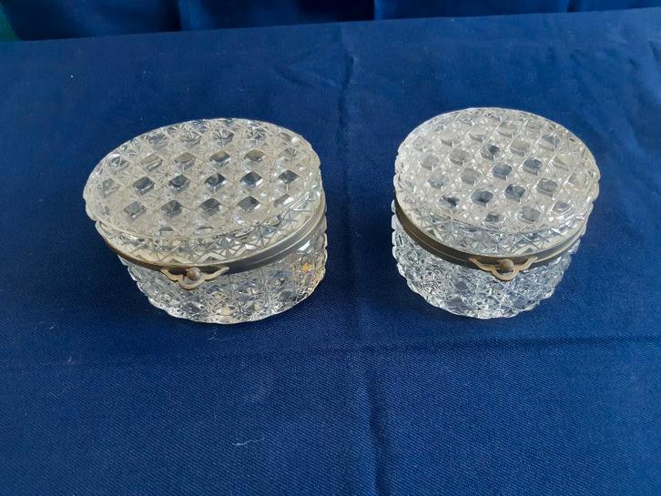 Glazen koektrommels, Huis en Inrichting, Woonaccessoires | Schalen en Manden, Zo goed als nieuw, Schaal, Rond, Glas, Ophalen of Verzenden