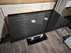 Glazen salontafel eettafel  140x80x77 hoog., Huis en Inrichting, Ophalen, Gebruikt, 100 tot 150 cm, Rond