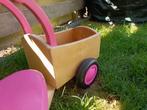 Van Dijk Toys berkenhouten bakfiets - roze, Kinderen en Baby's, Speelgoed | Buiten | Voertuigen en Loopfietsen, Ophalen, Gebruikt