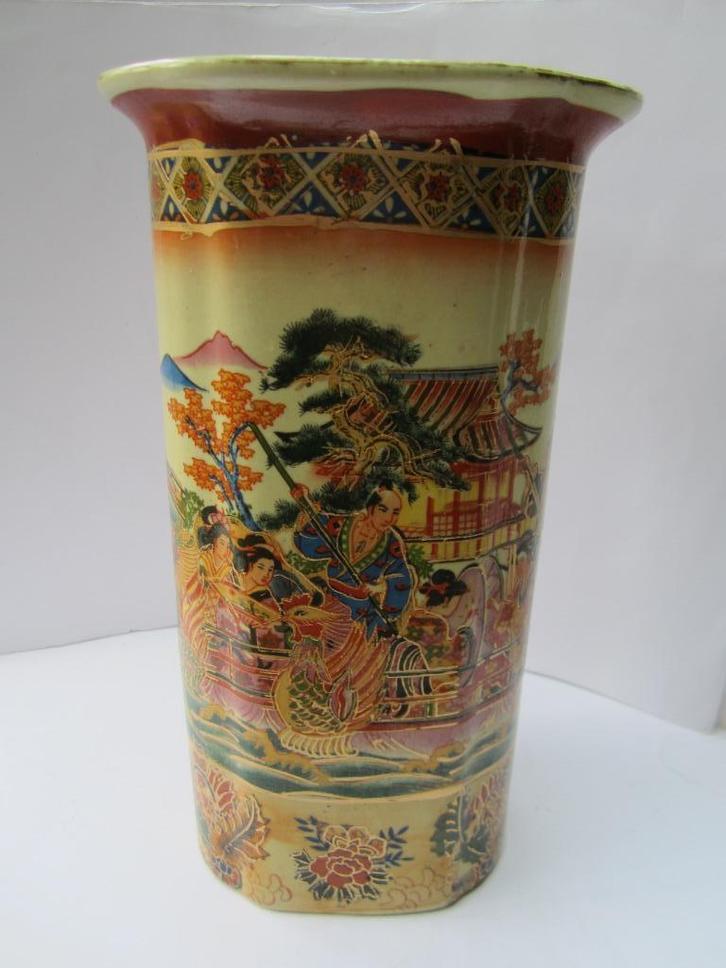 Antieke Chinese/ Japanse kalligrafie penselen/ kwasten vaas,, Antiek en Kunst, Antiek | Vazen, Ophalen of Verzenden