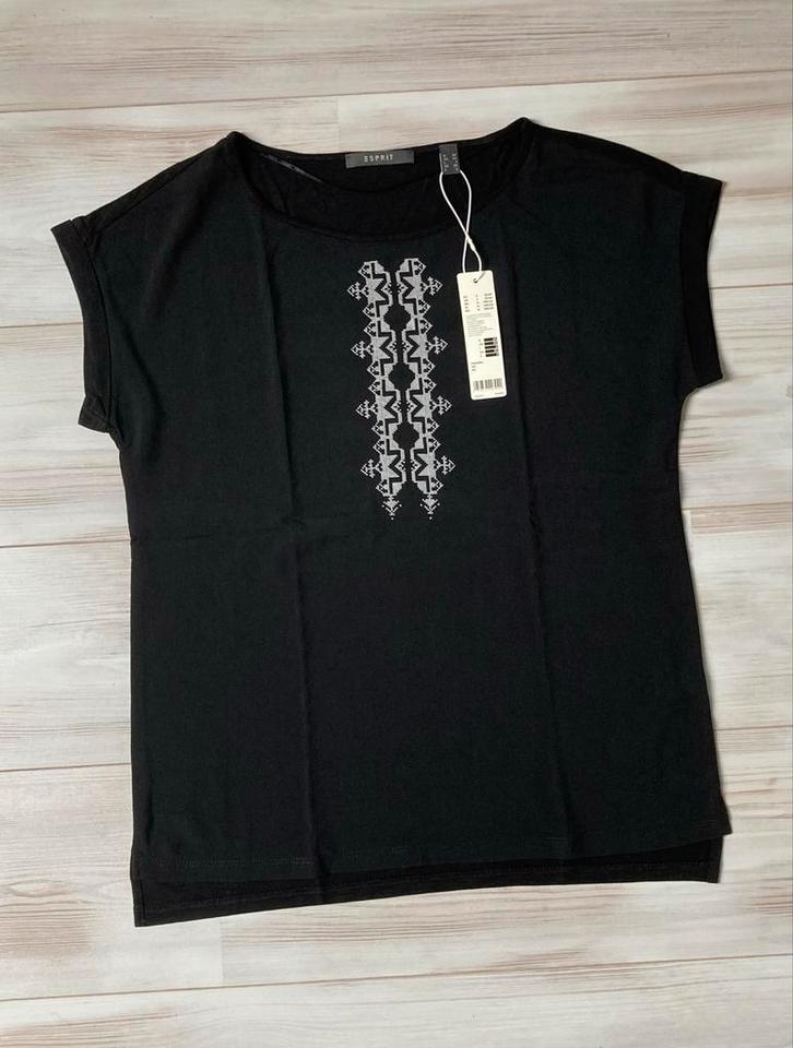 Esprit blouse / T-shirt zwart XS nieuw (€36), Kleding | Dames, T-shirts, Nieuw, Maat 34 (XS) of kleiner, Zwart, Korte mouw, Ophalen of Verzenden