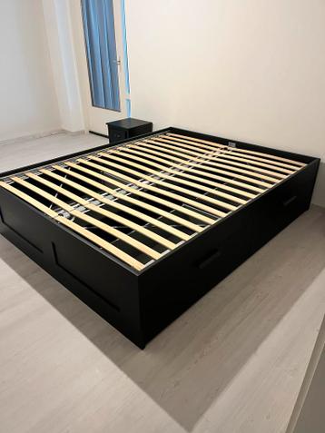 IKEA Brimnes bedframe met lades en lattenbodem 160x200 ZGAN - afbeelding 2