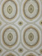 14224 barok medaillon behang met goud en creme swiet, Huis en Inrichting, Stoffering | Behang, Verzenden, Bruin
