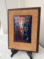 Vintage Frans schilderijtje gesigneerd /emaille, Ophalen of Verzenden