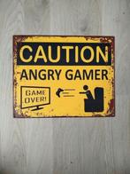 Grappig Bord: Caution Angry Gamer, Ophalen of Verzenden
