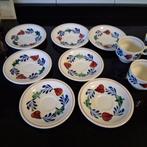 7 x boerenbont kop en schotels onbeschadigd als nieuw, Ophalen, Zo goed als nieuw, Kop(pen) en/of Schotel(s), Aardewerk