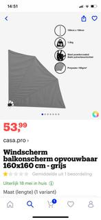 Wind scherm waaier 160x160 NIEUW, Tuin en Terras, Tuinschermen, Ophalen, Nieuw, 150 tot 200 cm, 150 tot 200 cm