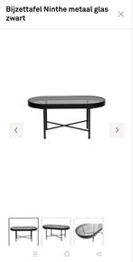 Bijzettafel Ninthe Karwei - Zwart Metaal & Glas Ovaal, Ophalen