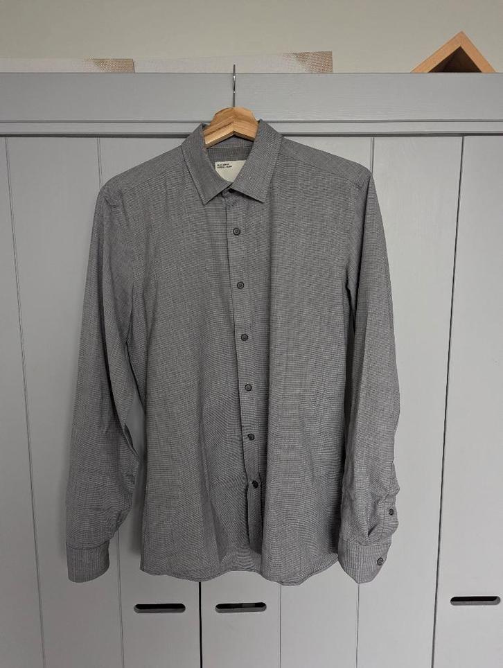 Merino wollen overhemd heren medium, Kleding | Heren, Overhemden, Zo goed als nieuw, Halswijdte 39/40 (M), Grijs, Ophalen of Verzenden
