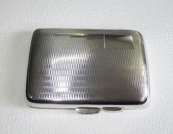 ArtDeco Zilveren 925 sigarettendoos F. Field Birmingham 1936, Antiek en Kunst, Antiek | Goud en Zilver, Zilver, Ophalen of Verzenden