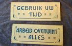 Twee moralistiche tekstborden, Ophalen