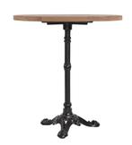 Teakhouten terras bistrotafel rond 70 cm gietijzeren voet, Ophalen of Verzenden, Nieuw, Rond, Teakhout