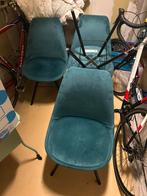 Eetkamer stoelen van de Kwantum, Huis en Inrichting, Ophalen, Gebruikt, Blauw, Vier