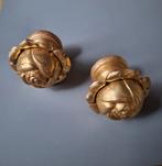 2 antieke eindstukken voor een gordijnroede, Ophalen of Verzenden