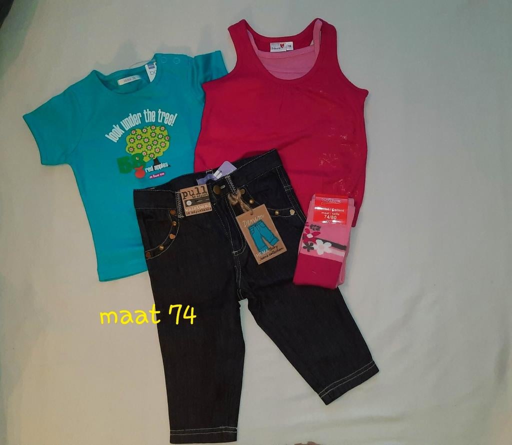 Nieuwe set meisjes kleding - aat 74 - Hema en Prenatal, Ophalen of Verzenden, Nieuw, Maat 74