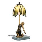 Tiffany lamp Golden Art Deco Lady 40cmH, Minder dan 50 cm, Nieuw, Glas, Ophalen of Verzenden