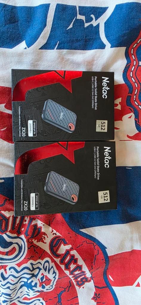 Netac ZX20 512GB Portable SSD - Nieuw!, Computers en Software, Harde schijven, Nieuw, Laptop, Extern, SSD, USB, Ophalen