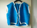 Gehaakt blauw vest, Ophalen of Verzenden, Gedragen, Blauw