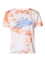 America Today Eva cropped t-shirt top tie-dye Perzikroze XS, Nieuw, Oranje, Ophalen of Verzenden, Korte mouw