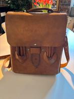 Vintage leren schooltas jaren '50/'60, Overige merken, Gebruikt, Bruin, Ophalen of Verzenden