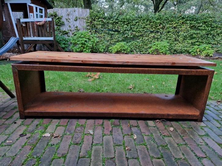 Houtopslag van cortenstaal - op maat gemaakt, Tuin en Terras, Bloembakken en Plantenbakken, Nieuw, Metaal, Ophalen