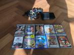 Playstation 2 incl spellen, Zwart, Met 2 controllers, Ophalen of Verzenden, Slim
