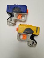 set van Nerf handpistolen 1 x geel 1 x blauw IGST + 8 pijlen, Gebruikt, Ophalen of Verzenden