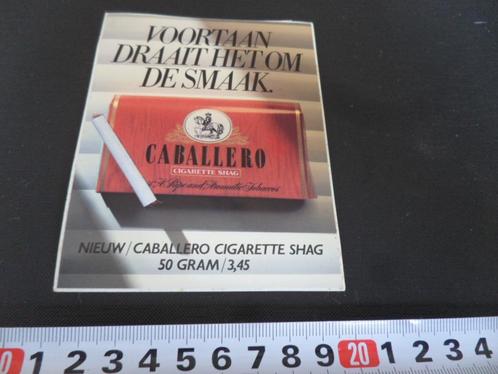 sticker CABALLERO voortaan draait het om de smaak shag, Verzamelen, Stickers, Zo goed als nieuw, Bedrijf of Vereniging, Ophalen
