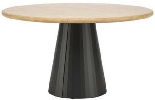 Nieuwe Ronde tafel 140 cm. massief eikenhout,  metalen poot, Huis en Inrichting, Tafels | Eettafels, Nieuw, 100 tot 150 cm, 100 tot 150 cm