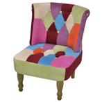 Franse stoel met patchwork ontwerp stof, Ophalen of Verzenden, Nieuw