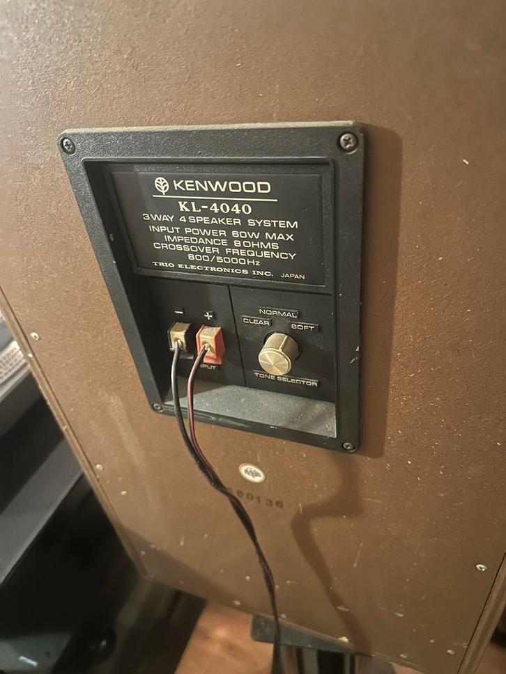 Kenwood KL-4040 Vintage Speaker, Audio, Tv en Foto, Luidsprekers, Gebruikt, Front, Rear of Stereo speakers, 60 tot 120 watt, Overige merken