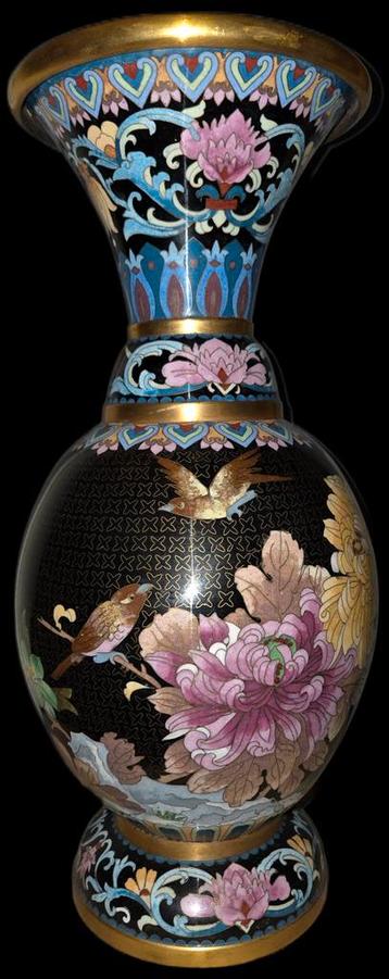Cloisonné Vaas - 39 cm Hoog beschikbaar voor biedingen