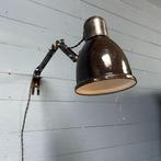 Oude industriële zwarte Fabrilux machine wandlamp emaille, Industrieel, Gebruikt, Ophalen of Verzenden, Metaal
