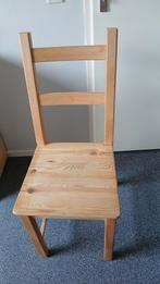 6 Houten stoelen 3 Zwart/ 3 Blank, Huis en Inrichting, Stoelen, Ophalen, Strak, Gebruikt, Zwart