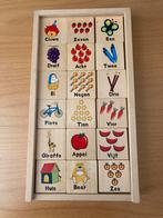 Houten alfabet & cijfers dubbelzijdig 36 stuks in opbergdoos, Kinderen en Baby's, Speelgoed | Educatief en Creatief, Ophalen of Verzenden